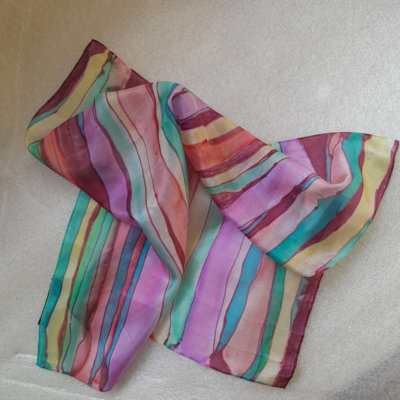 Silk hand painted scarf
