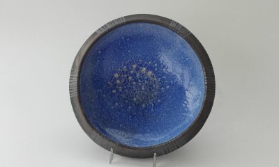 Blue Raku Bowl