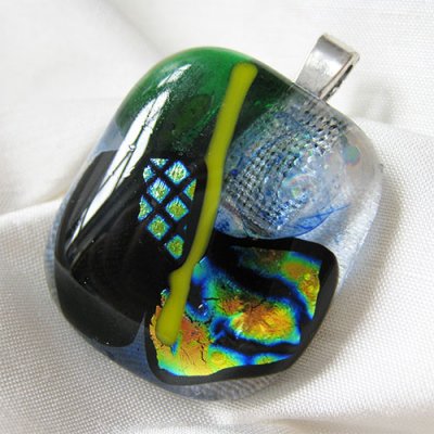 fused glass pendant