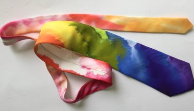 hand painted silk tie