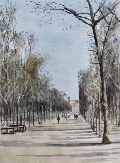A Walk in The Tuileries Gardens, Paris