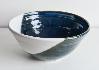 Hazel blue_white bowl