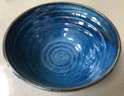 Hazel deep blue friut bowl